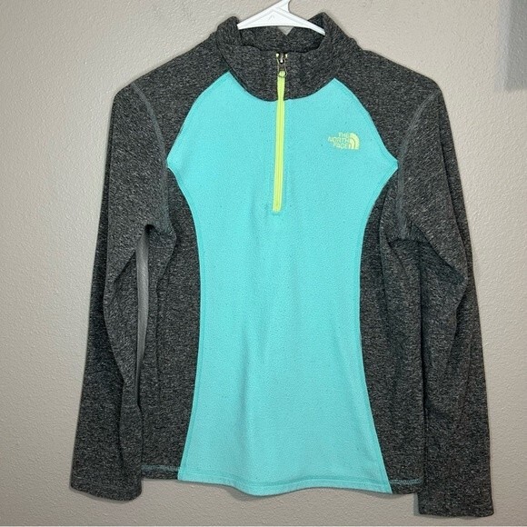 The North Face fleece quarter zip pull over sweater girl’s size large 14-16 - Picture 1 of 4